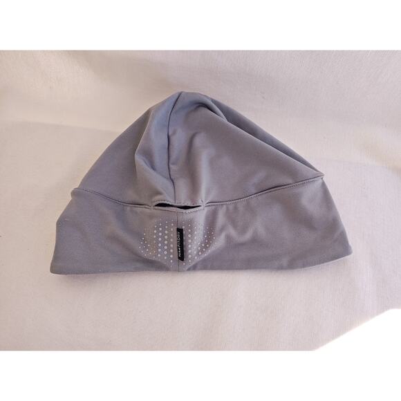 Womens Nike Running Beanie PONYTAIL HOLDER Thermal Run Gray Lightweight - Picture 4 of 9